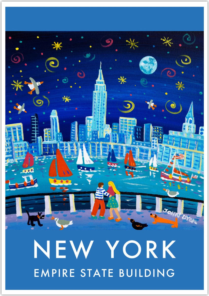 New York City Prints. Empire State Building. Art Posters of New York by John Dyer. Wall Art Gallery NY John Dyer