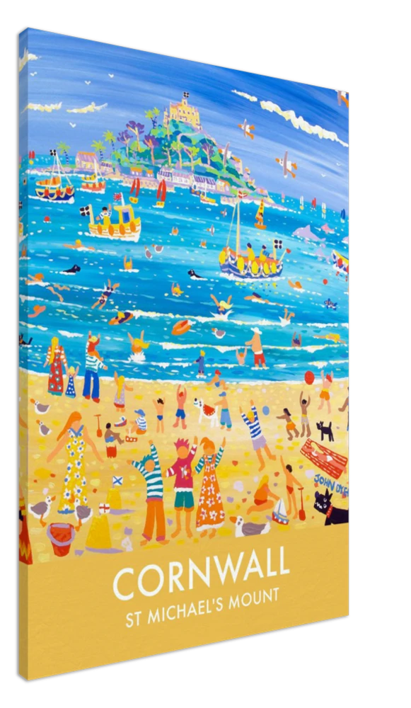 Canvas Art Print by John Dyer of St Michael's Mount, Cornwall from our Cornwall Art Gallery John Dyer
