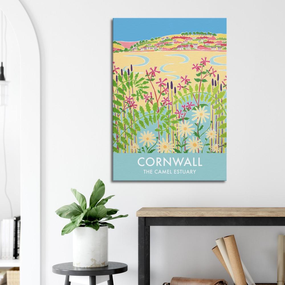 Canvas Art Print by Joanne Short of the Camel Estuary at Padstow, Cornwall from our Cornwall Art Gallery Joanne Short