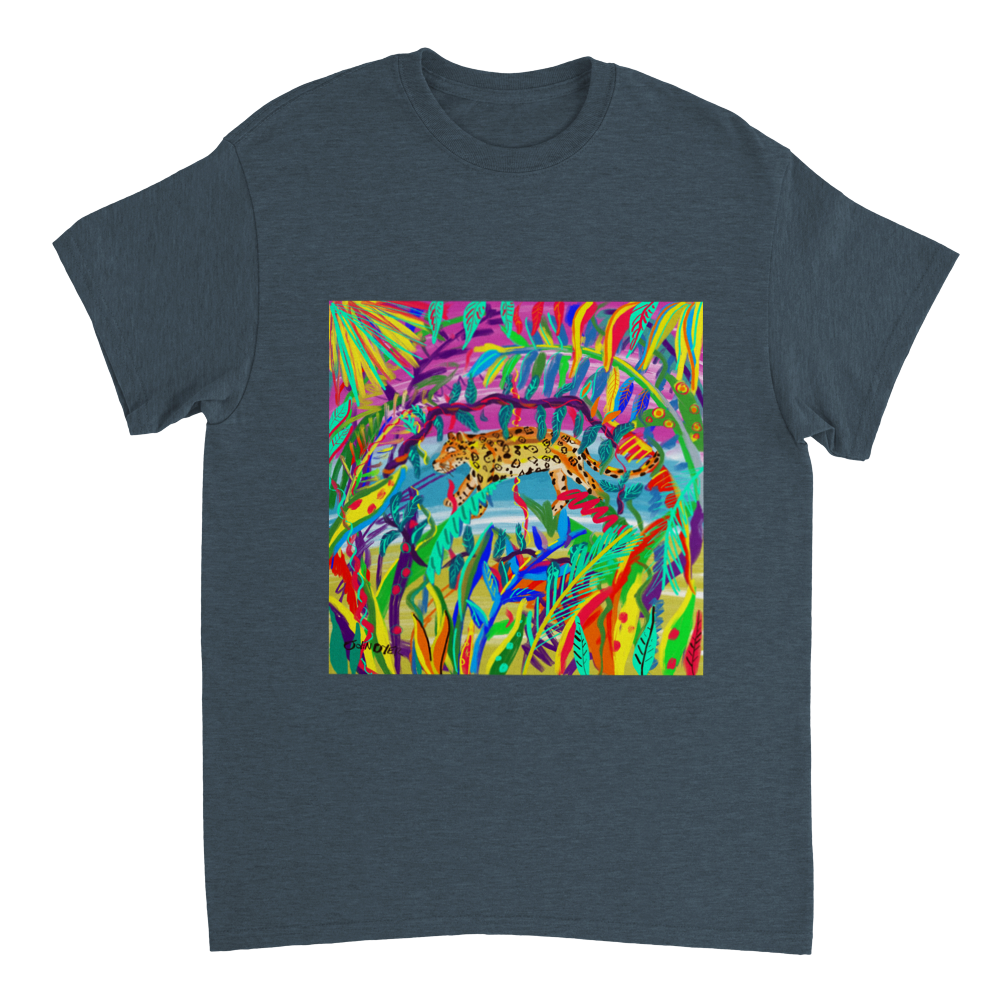 John Dyer Unisex Jungle Art T-Shirt. 'Amazon Rainforest Jaguar'
