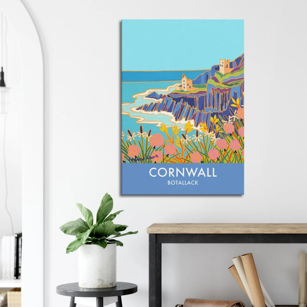 Canvas Art Print by Joanne Short of Botallack Tin Mines, Cornwall from our Cornwall Art gallery Joanne Short