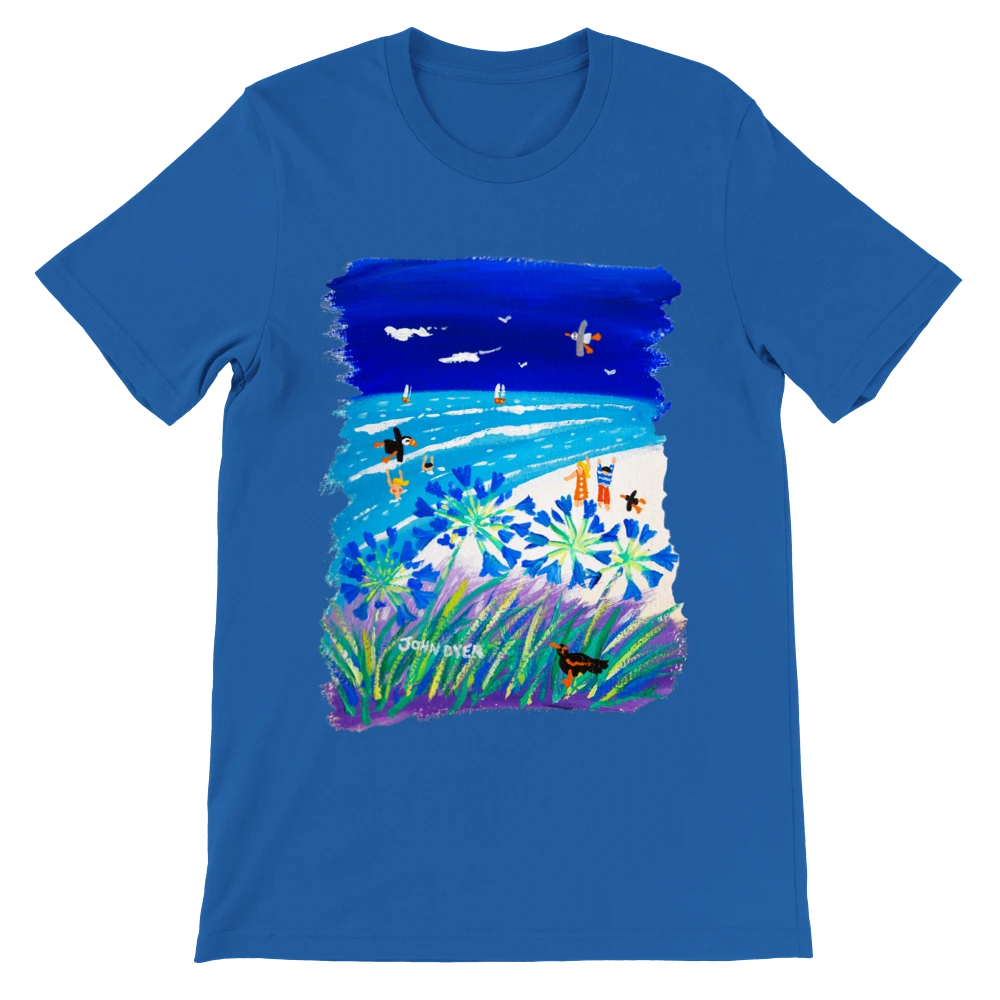 John Dyer Unisex Seaside Art Cornwall T-Shirt. 'Tresco Island'. Cornwall Art Gallery John Dyer