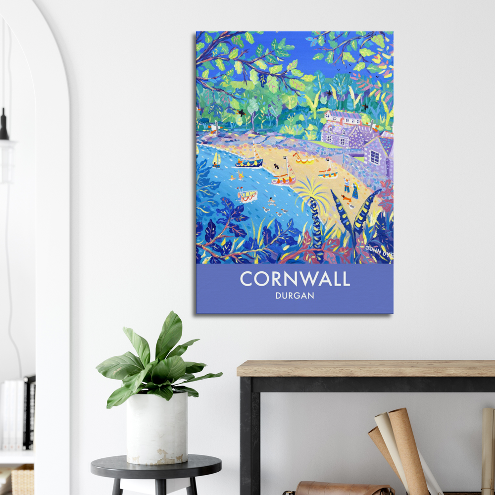 Canvas Art Print by John Dyer of Durgan, Helford River, Cornwall from our Cornwall Art Gallery