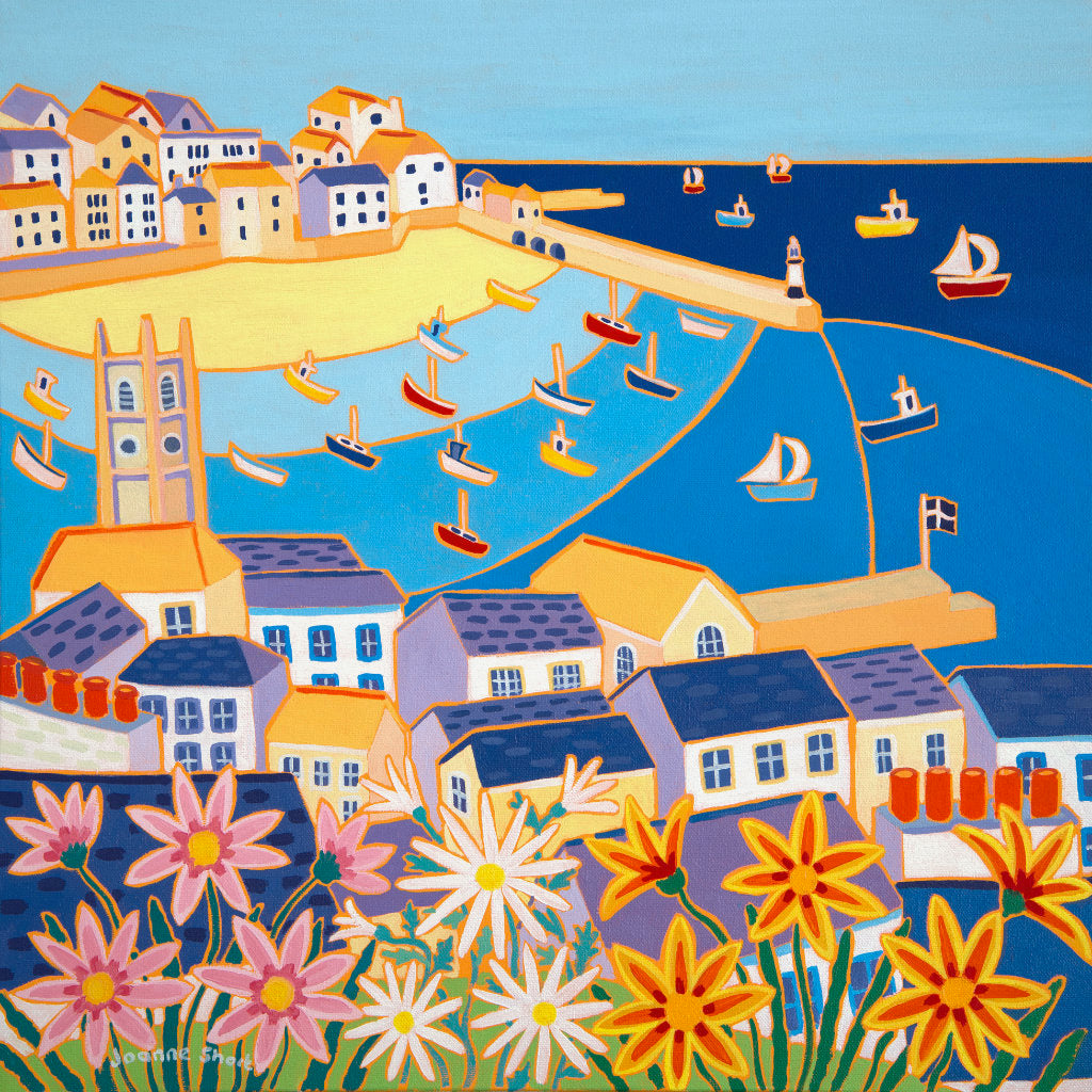 Original Painting by Joanne Short. Cornish Summer, St Ives.
18 x 18 inches, oil on canvas