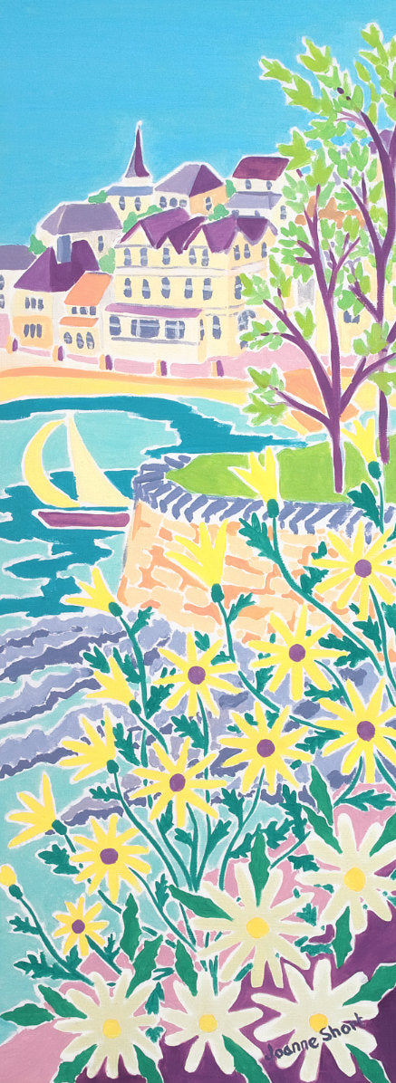Signed Limited Edition Print by Cornish Artist Joanne Short. 'Summer Sunshine, St Mawes'. Cornwall Art Gallery Print