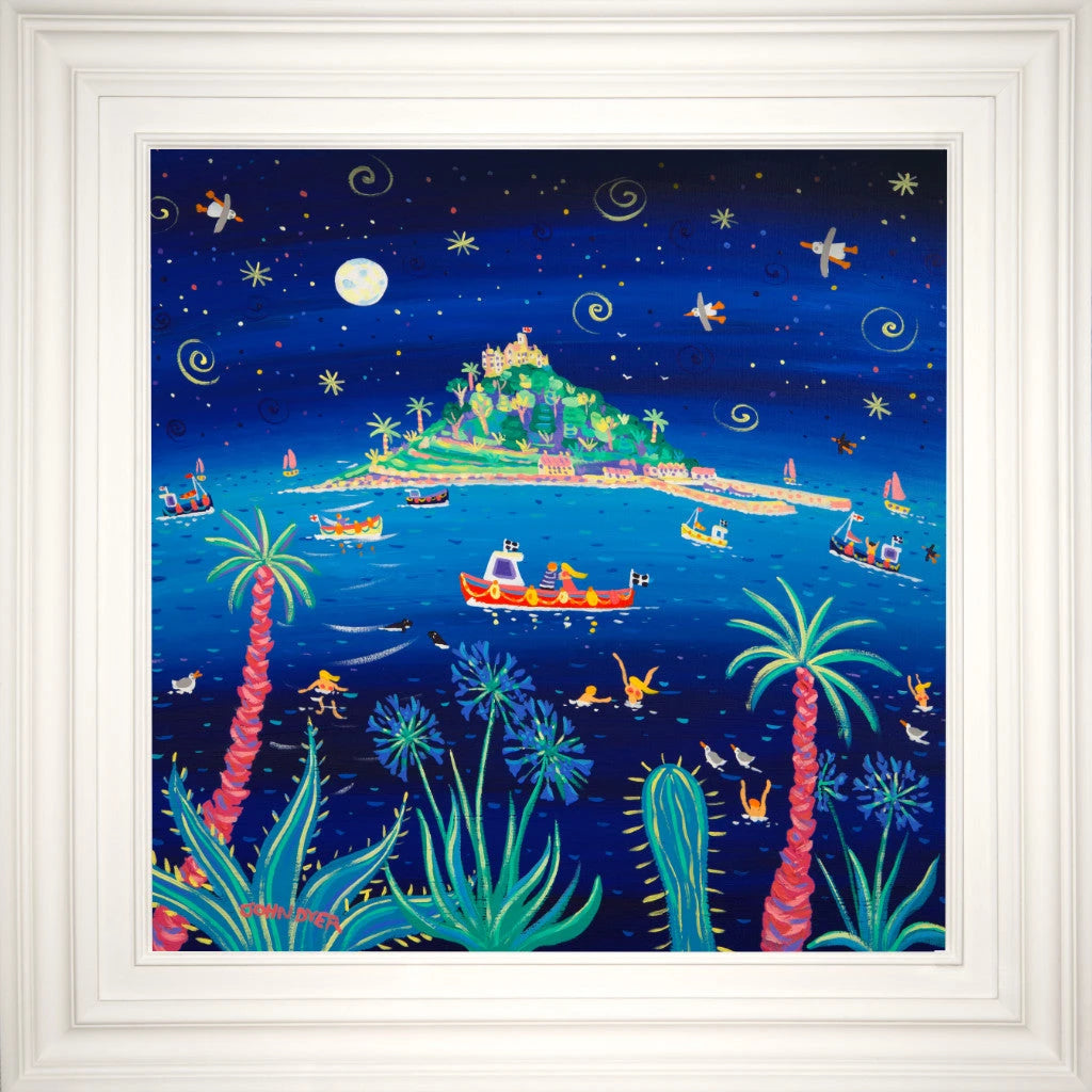 John Dyer Painting. Love Boat, St Michael’s Mount.
24 x 24 inches, acrylic on canvas John Dyer