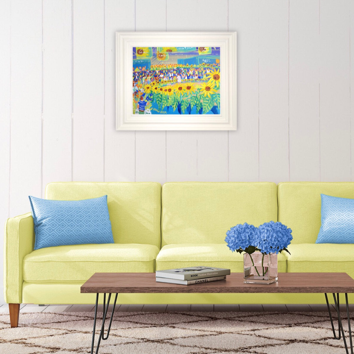 Original Sunflower Painting by John Dyer. 'Chatting with Alan Titchmarsh'. BBC Gardeners' World Live.