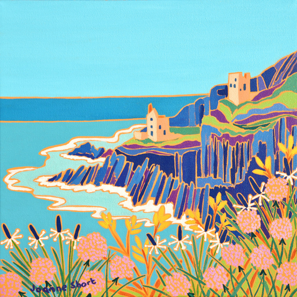 Signed Limited Edition Print by Cornish Artist Joanne Short. 'Rugged Cornwall, Botallack'. Cornwall Art Gallery Print