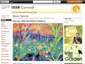 BBC Online feature John Dyer's first Darwin 200 Painting