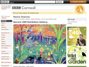 BBC Online feature John Dyer's first Darwin 200 Painting John Dyer Gallery