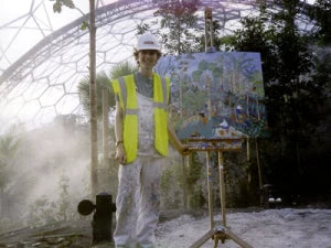 John Dyer made official  ‘Painter in Residence’ of The Eden Project Cornwall John Dyer Gallery