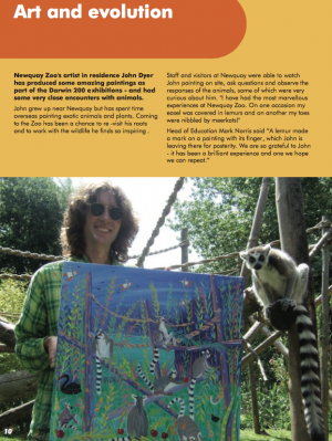 Artist John Dyer is in Zoo News !