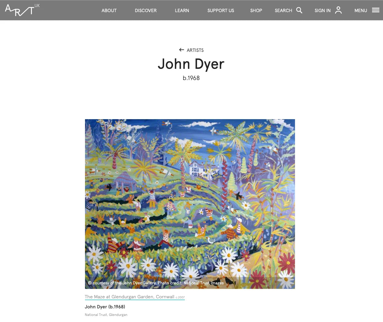 John Dyer Paintings on the BBC - Your Paintings Public Catalogue John Dyer Gallery