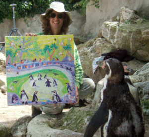 John Dyer Artist in Residence at Newquay Zoo for Darwin 200