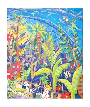 Auction of painting for Rainforest Rescue International John Dyer Gallery