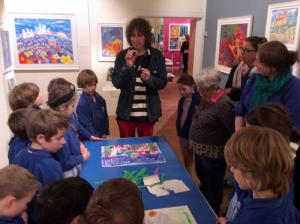 Seal class from Flushing primary school meet artist John Dyer!