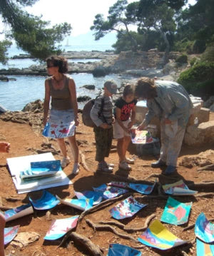 Joanne Short & John Dyer painting workshop on the îles de Lérins, Cannes John Dyer Gallery