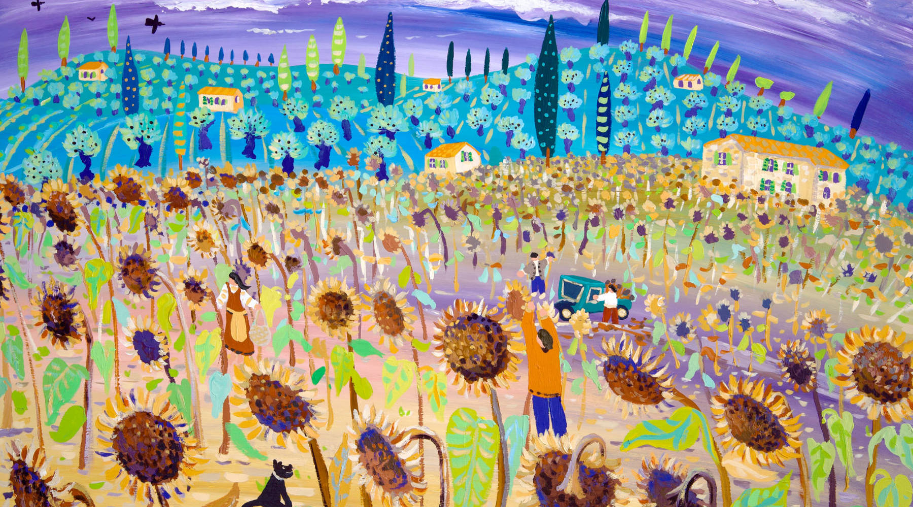 The Harvest by Amanda Harris. Inspired by John Dyer's painting 'Sun Dried Faces, Italy'