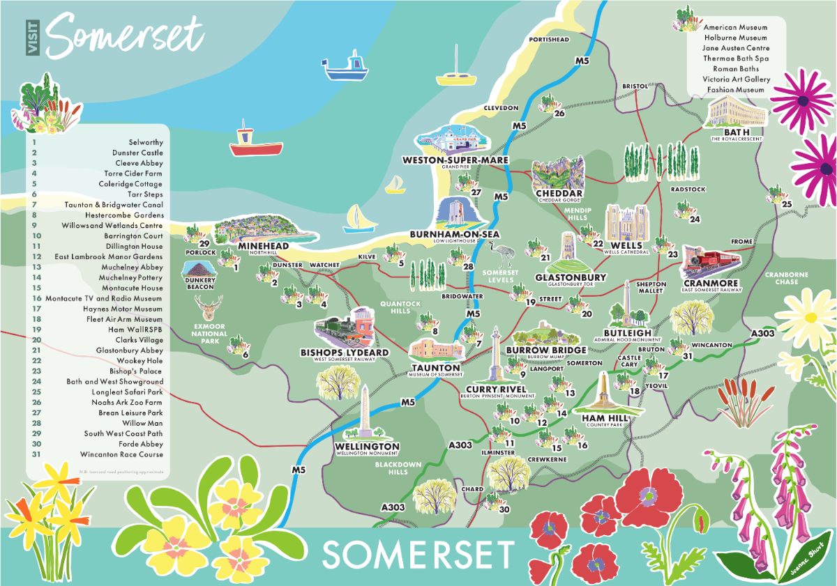 Visit Somerset licenses art by artist Joanne Short