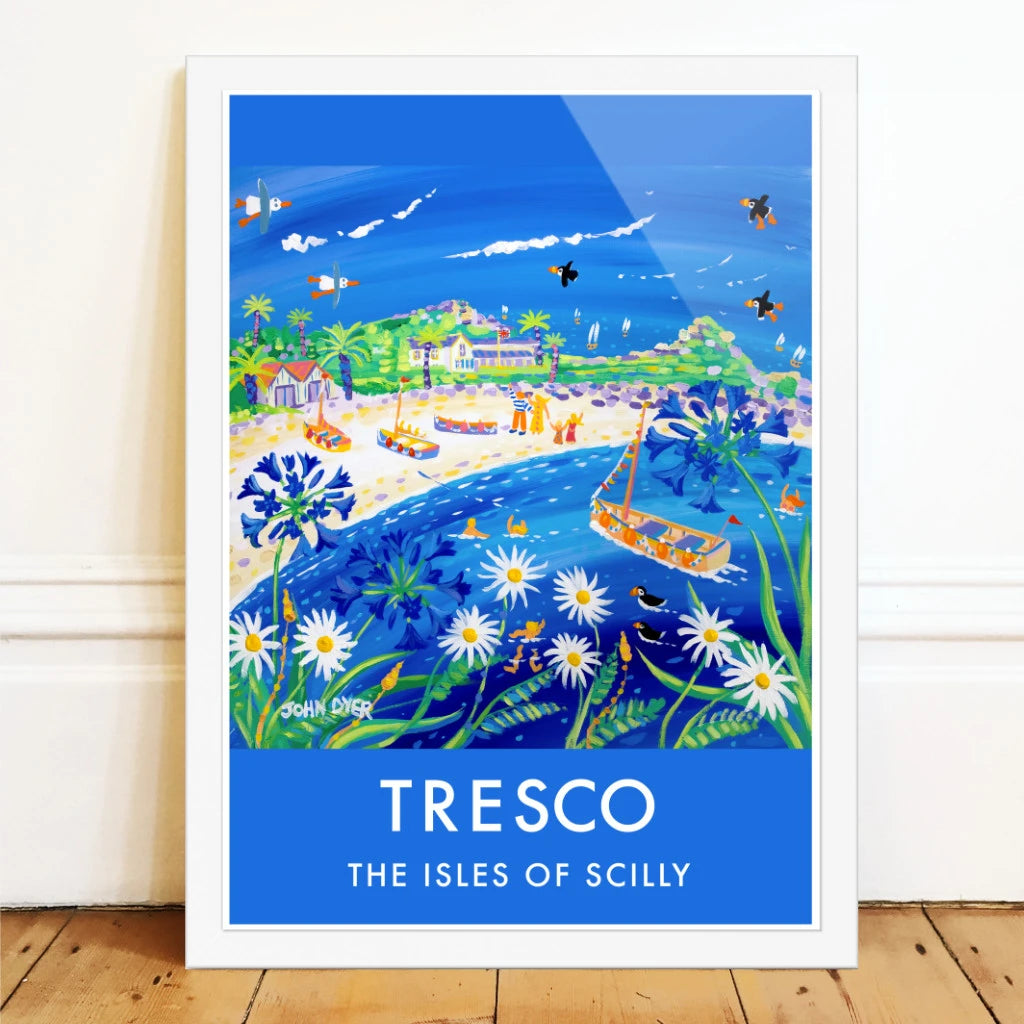 Stunning Cornish art prints of the island of Tresco, Isles of Scilly in Cornwall by Cornish artists