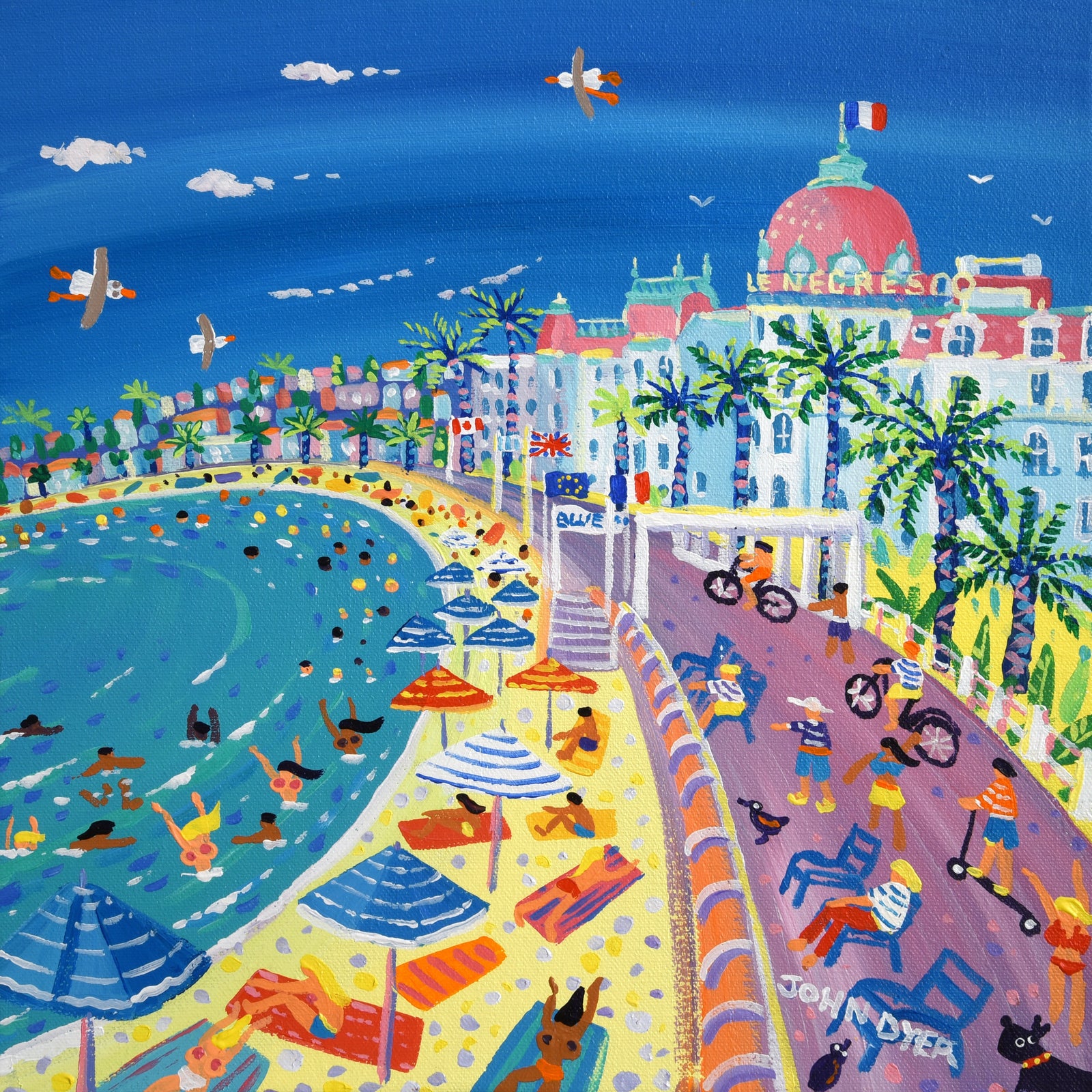 John Dyer painting of Nice in the South of France
