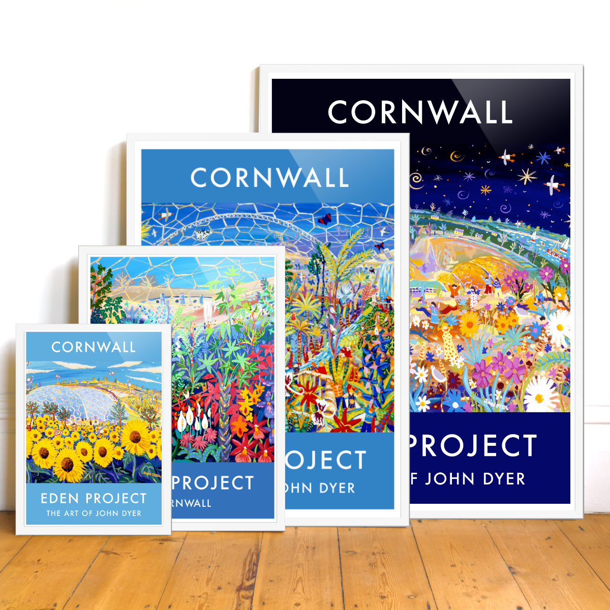 John Dyer art poster of the Eden Project in Cornwall