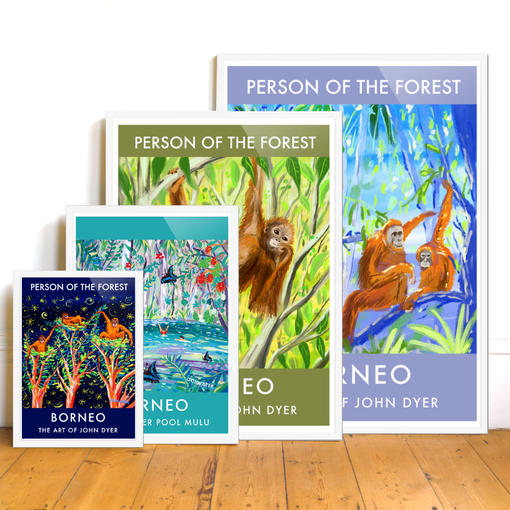 Borneo Rainforest, Orangutans Wall Art Poster Prints