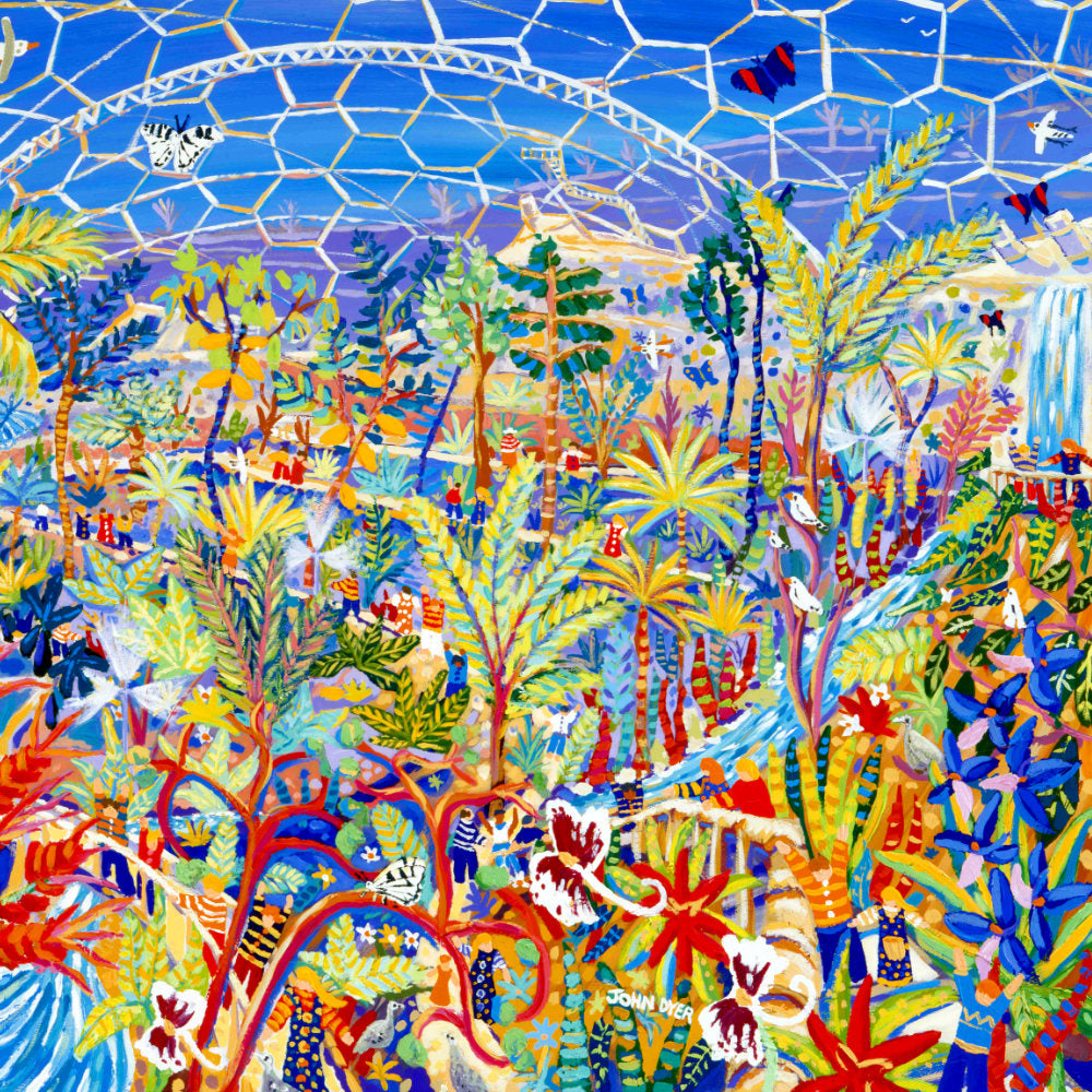John Dyer painting of the Eden Project in Cornwall