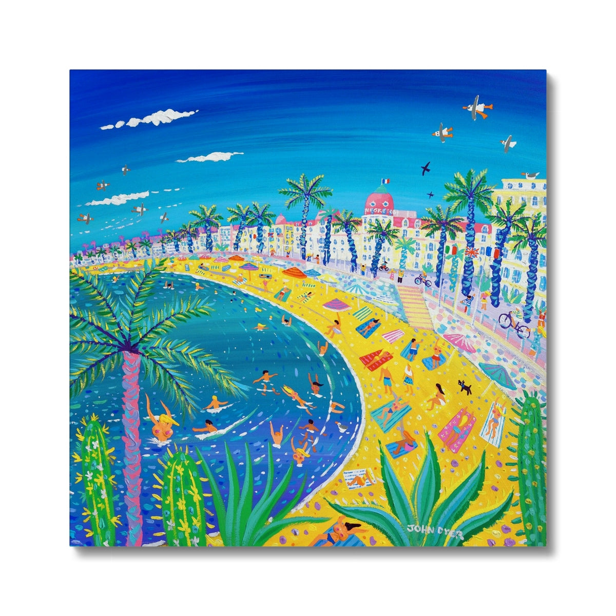 Sexy Curves, Nice, France. Hotel Negresco. Canvas Art Print by John Dyer