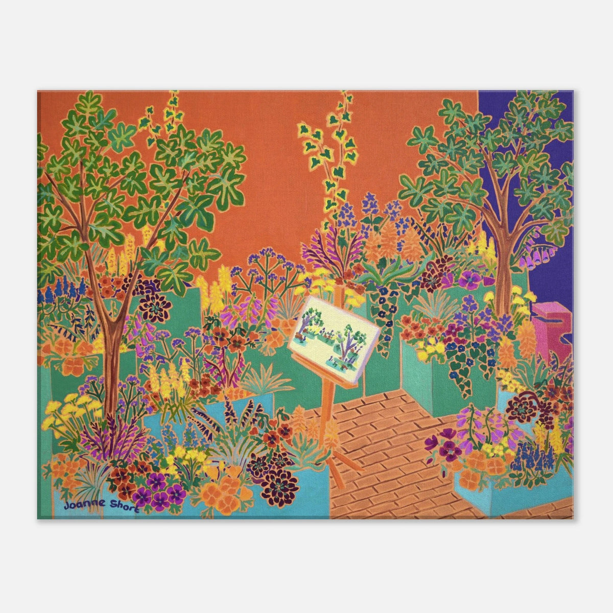 'The Painted Garden', 16x20 inch Canvas Art Print by Joanne Short