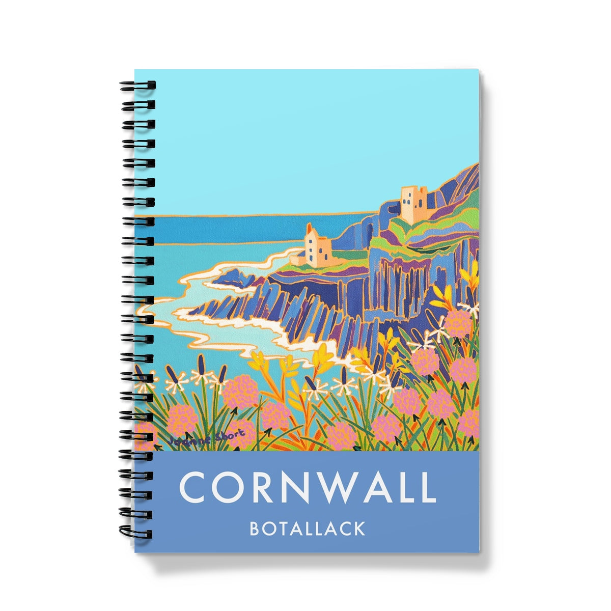 Cornwall Botallack Tin Mines, Contemporary Art Notebook by Joanne Short