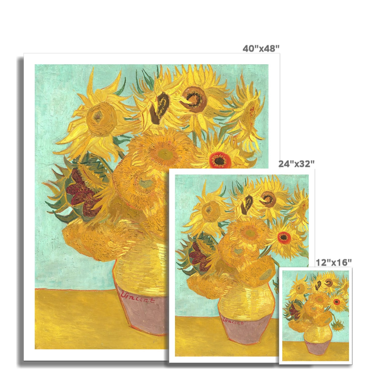 &#39;Sunflowers&#39; by Vincent Van Gogh. Garden Flowers Still Life Open Edition Art Print. Art Gallery Historic Art