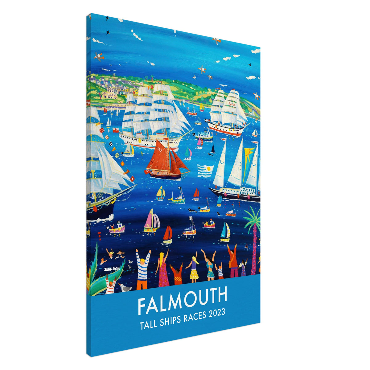 Canvas Art Print by John Dyer of the Falmouth Tall Ships Races 2023 from our Cornwall Art Gallery