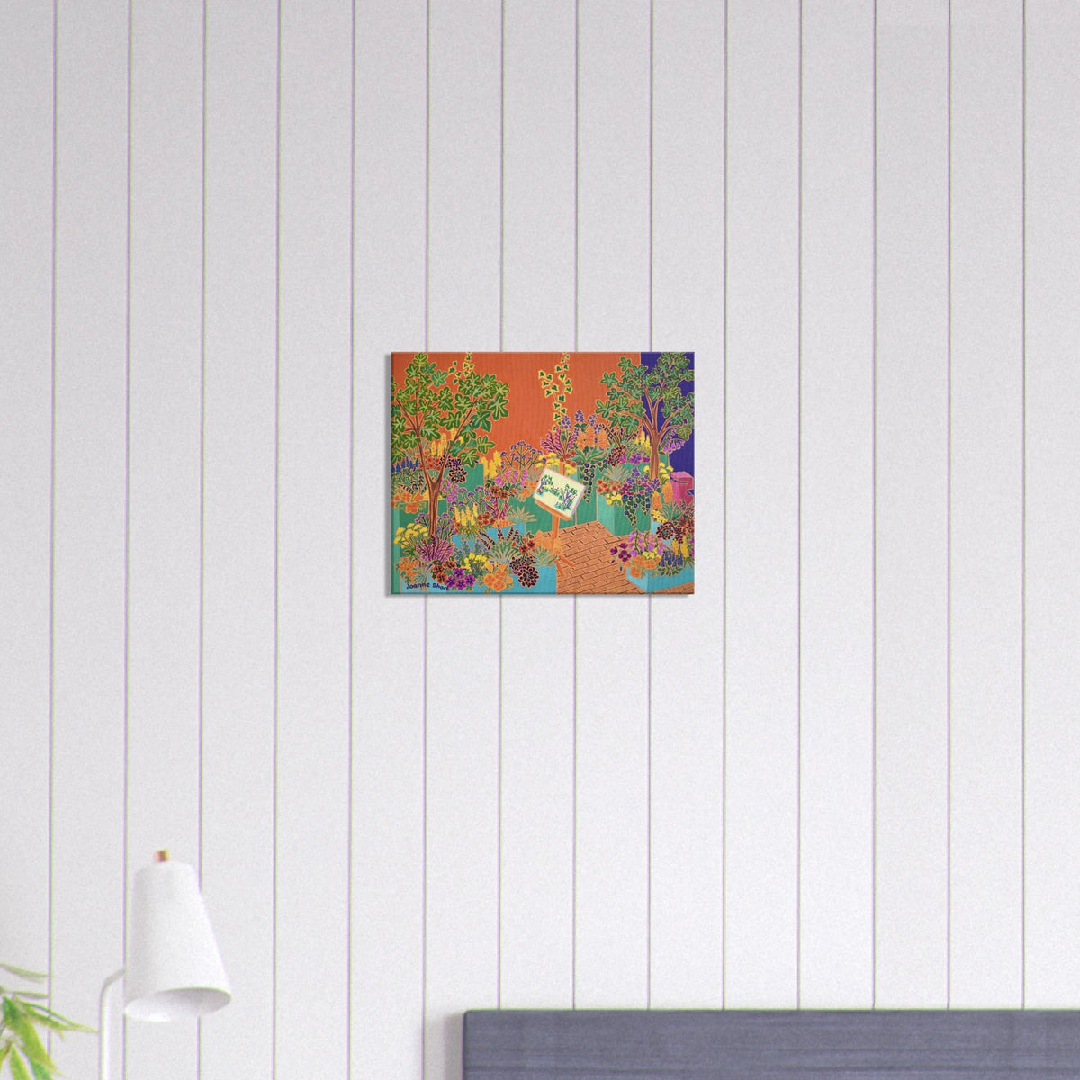 'The Painted Garden', 16x20 inch Canvas Art Print by Joanne Short