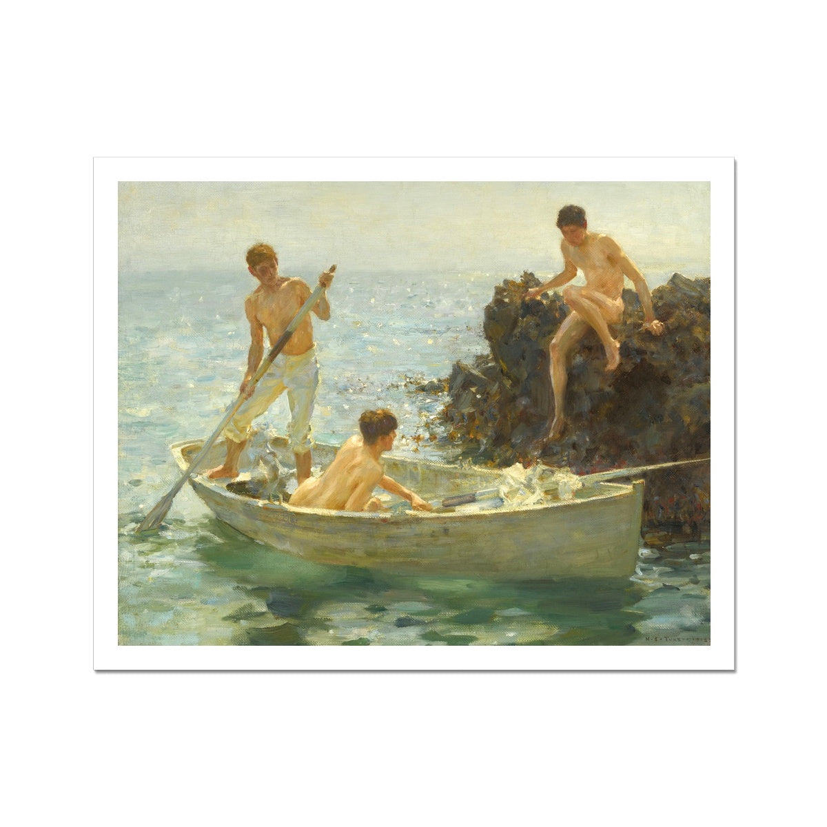 Henry Scott Tuke Open Edition Art Print. The Bathing Cove. Art Gallery Gay Historic Art