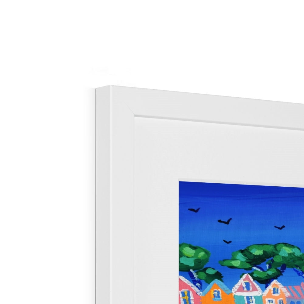 John Dyer Framed Open Edition Cornish Art Print. 'A Day out in Fowey'. Cornwall Art Gallery