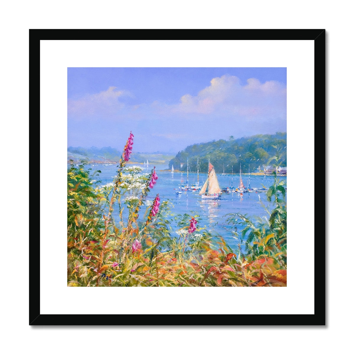 'Early Summer, Helford' by Ted Dyer. Framed Open Edition Coastal Cornish Fine Art Print