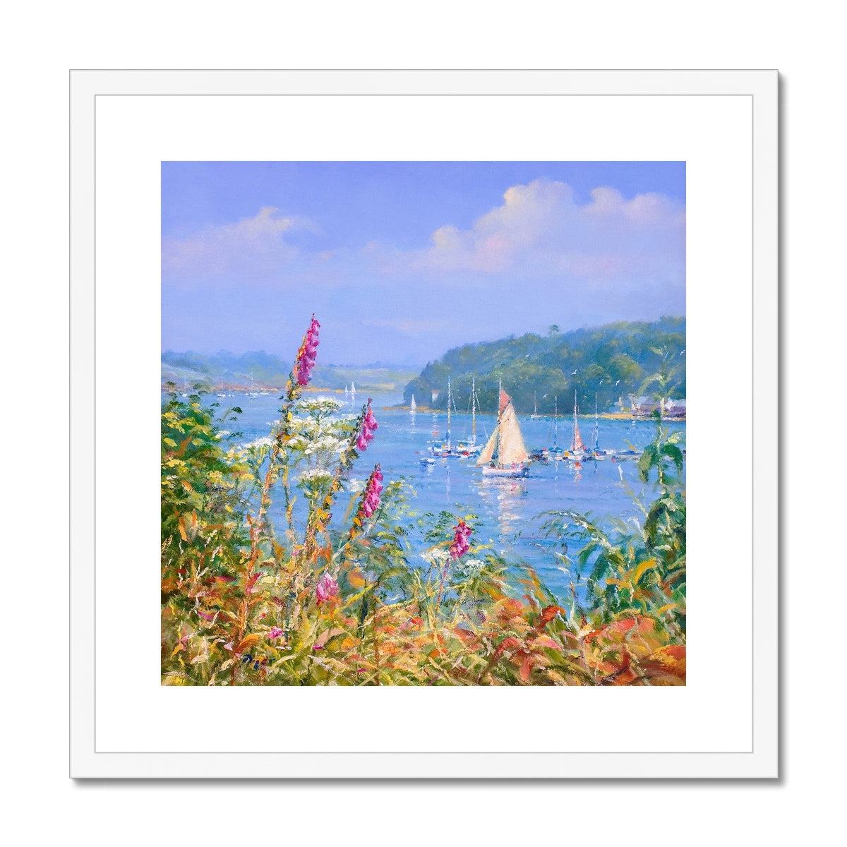 'Early Summer, Helford' by Ted Dyer. Framed Open Edition Coastal Cornish Fine Art Print