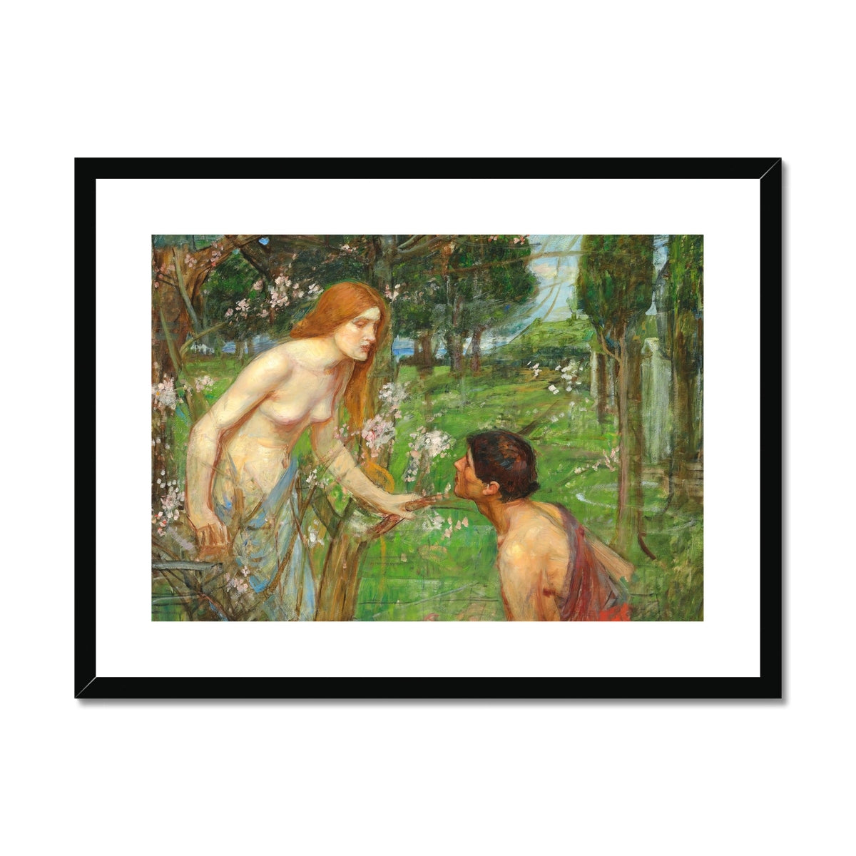 Study for &#39;Phylis and Demophoon&#39; by John William Waterhouse (1905). Greece Artwork Framed Open Edition Art Print. Greek Art Gallery Historic Art Print