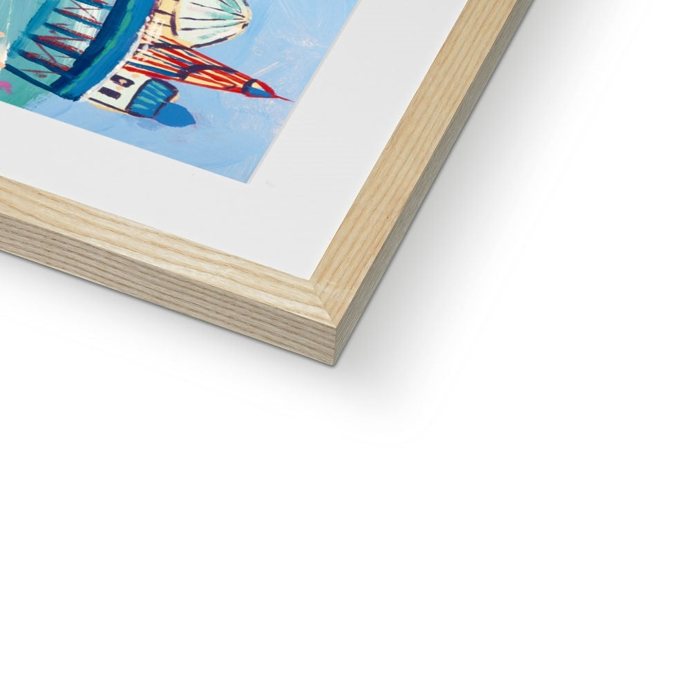 John Dyer Framed Open Edition Seaside Art Print. 'Flags on the Palace Pier, Brighton'