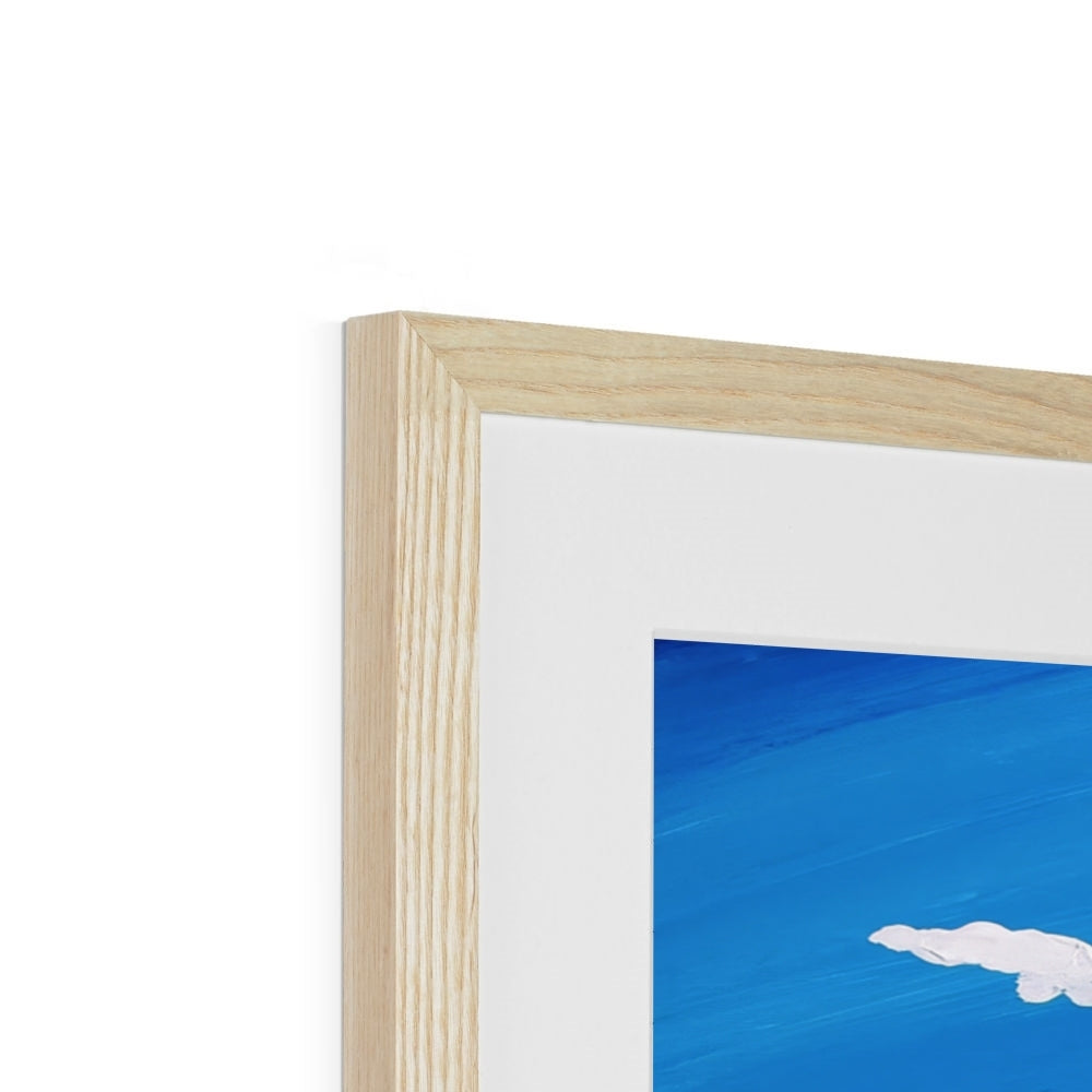 John Dyer Framed Open Edition Cornish Art Print. 'Tropical Days at Porthmeor Beach, St Ives'. Cornwall Art Gallery