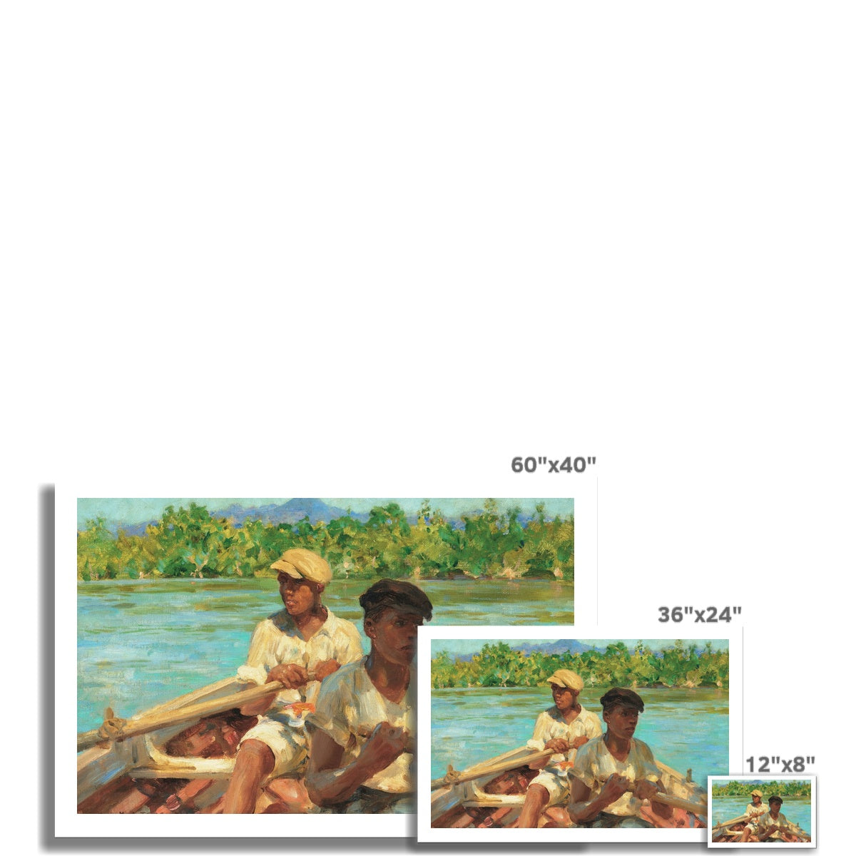 Henry Scott Tuke Open Edition Art Print. Black River Boatmen, Jamaica. Art Gallery Historic Art