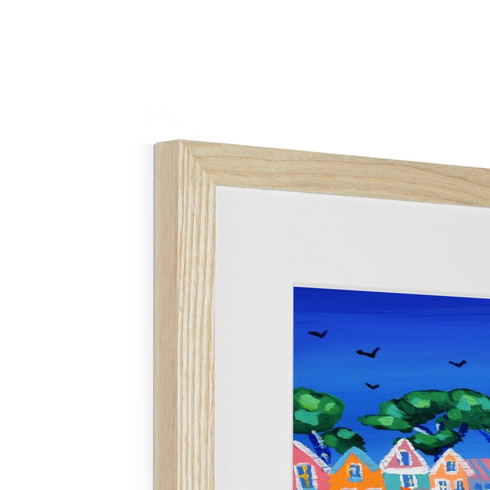 John Dyer Framed Open Edition Cornish Art Print. 'A Day out in Fowey'. Cornwall Art Gallery