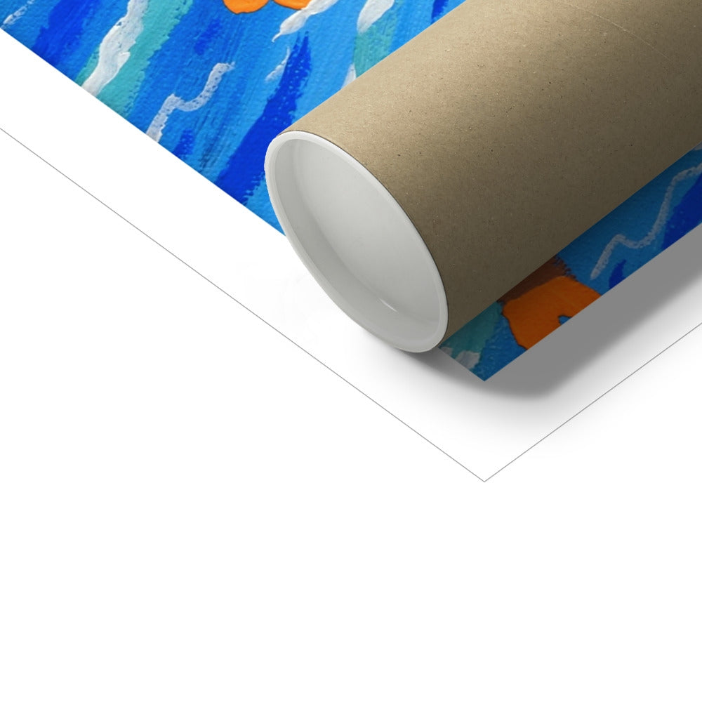 John Dyer Fine Art French Print 'High Summer, Menton Old Town'. Open Edition Art Print of France