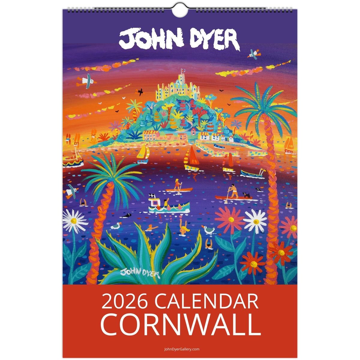 John Dyer 2026 11 x 16.5 inch Cornwall Wall Calendar (USA & CANADA)
