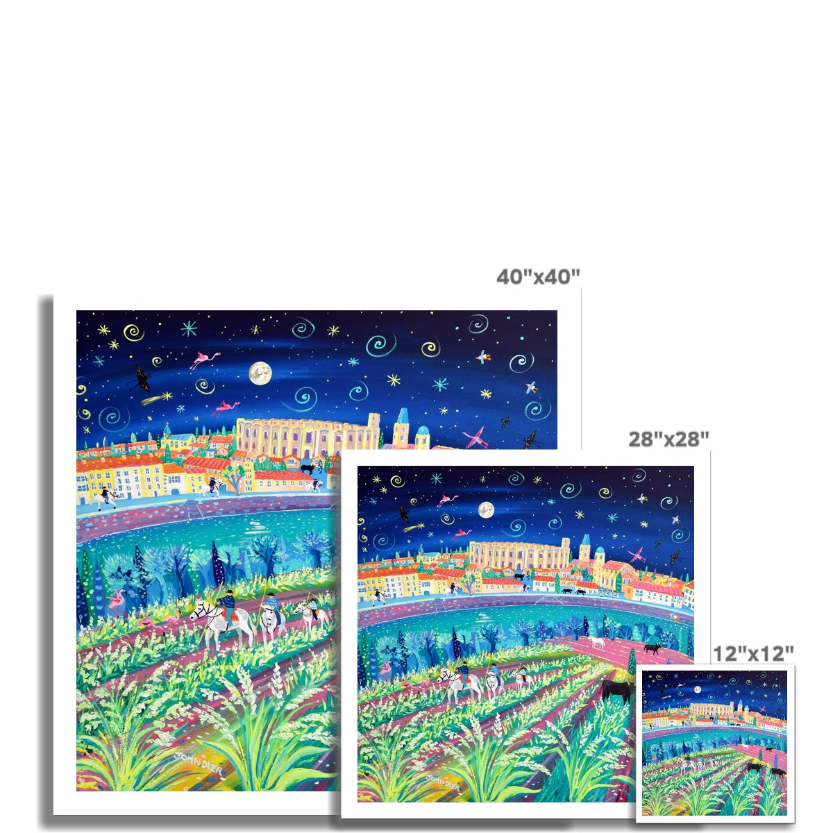 John Dyer Fine Art French Print 'Rice Harvest Festival, Arles, Camargue, Provence'. Open Edition Art Print of France