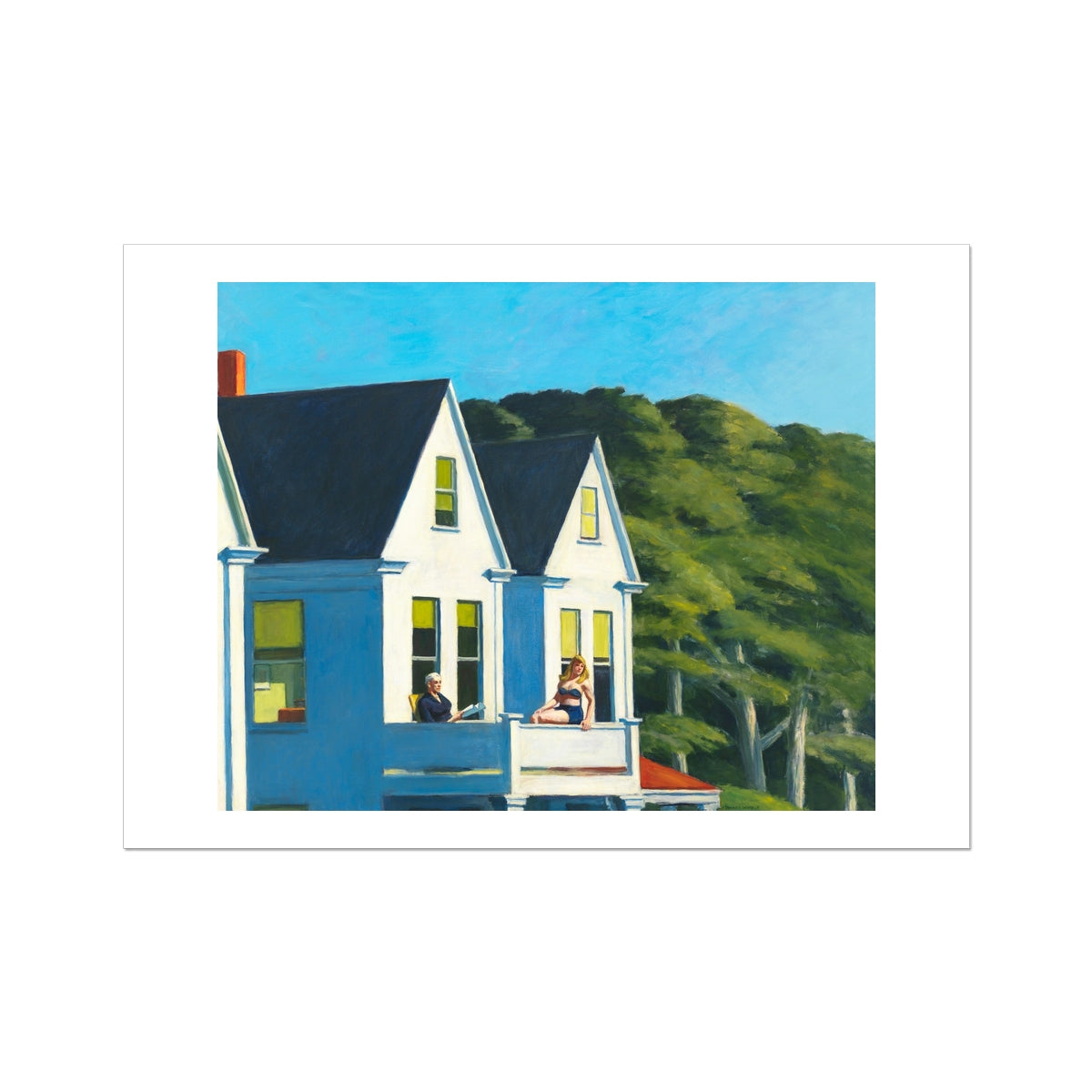 Second Story Sunlight by Edward Hopper. Open Edition Fine Art Print. Historic Art