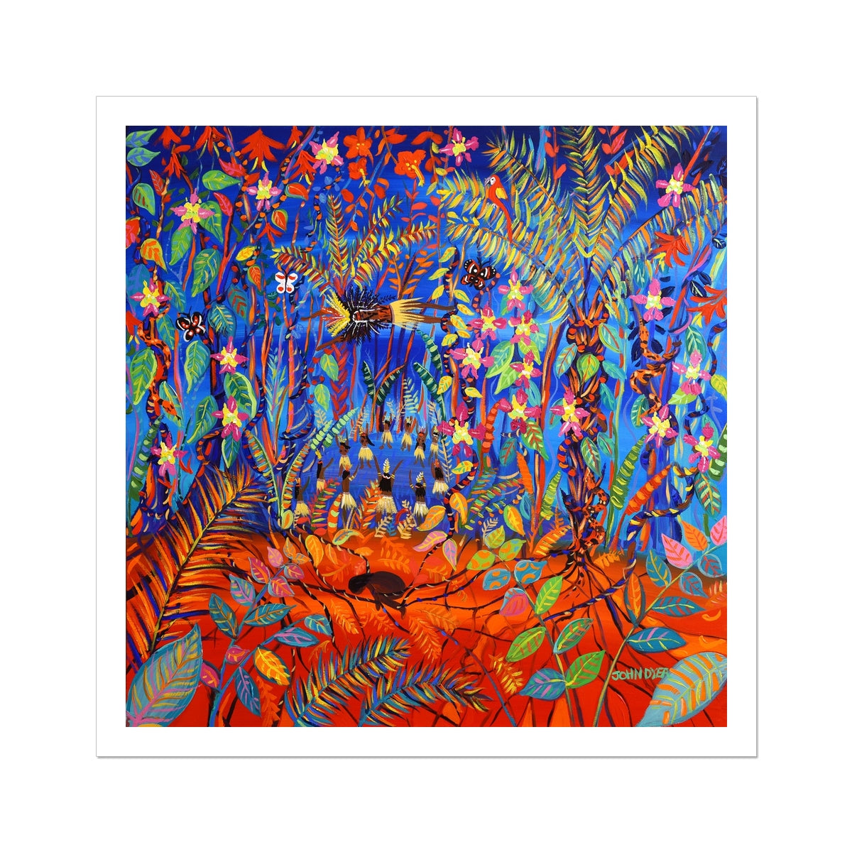 John Dyer Fine Art Print. Open Edition Rainforest Art Print. &#39;The Creation of Ayahuasca in the Amazon Rainforest&#39;