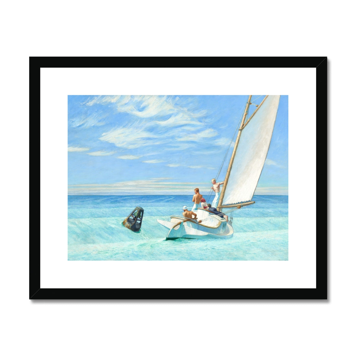 Ground Swell, by Edward Hopper. Framed Open Edition Fine Art Print. Historic Art