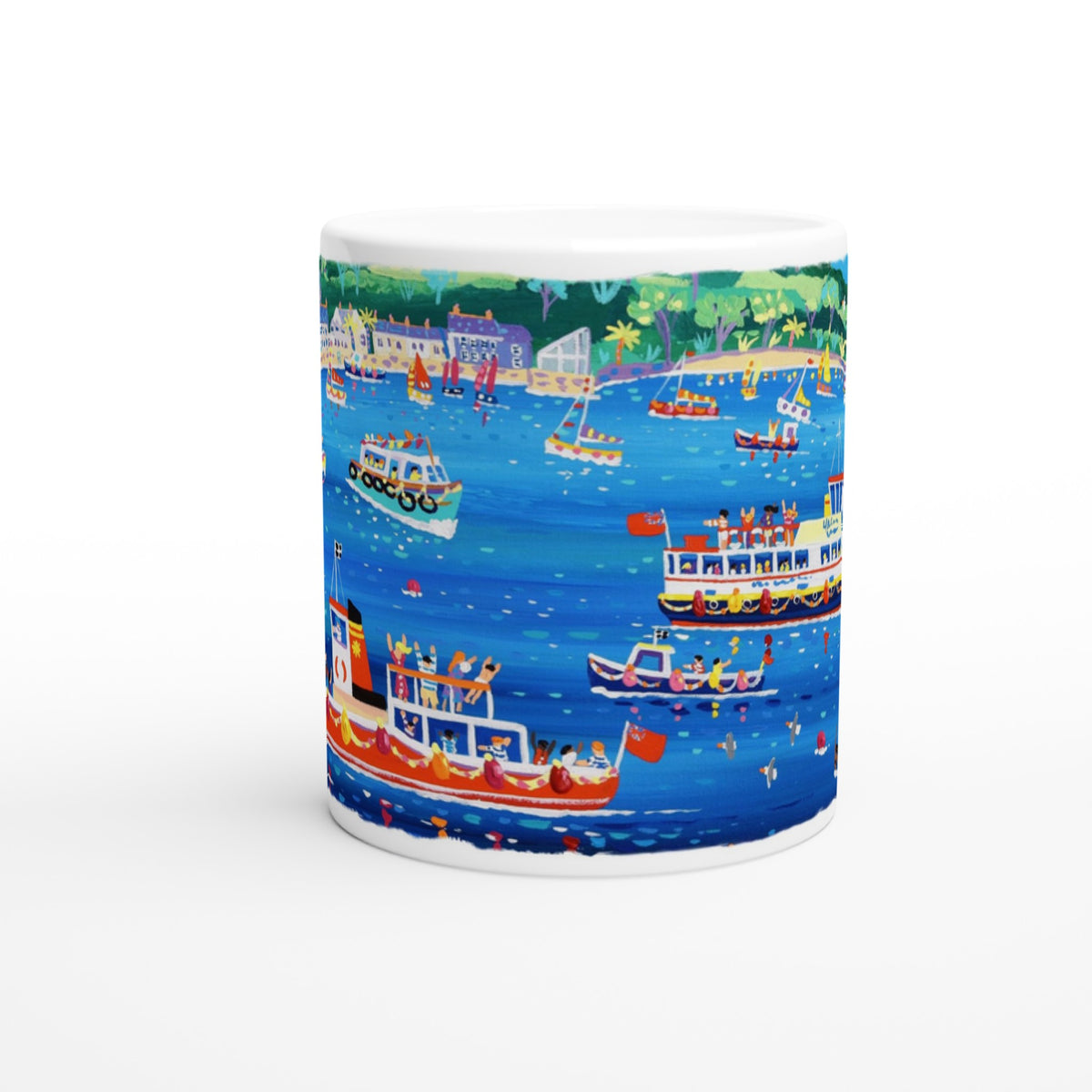 John Dyer Ceramic Cornish Art Mug. Falmouth Ferries